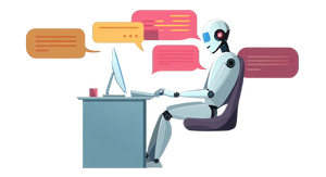 Robo At Computer Vinyl Car Decal Sticker – Waterproof & UV-Resistant 2.6666666666666665"