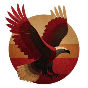 Eagle Sun Logo Vinyl Car Decal Sticker – Waterproof & UV-Resistant 3.4133333333333336"