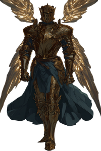 Divine Golden Warrior V2 Vinyl Car Decal Sticker – Waterproof & UV-Resistant 8.96"