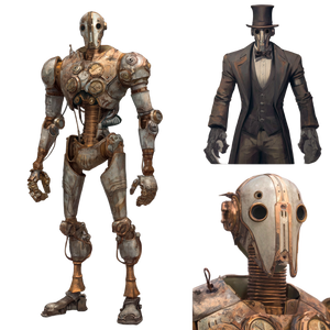Steampunk Warforged V2 Vinyl Car Decal Sticker – Waterproof & UV-Resistant 3.4133333333333336"
