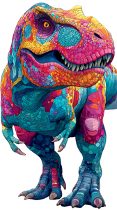 T-Rex Walking Vinyl Car Decal Sticker – Waterproof & UV-Resistant 9.706666666666667"