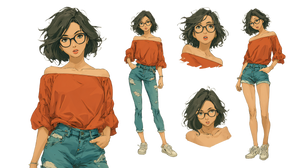 Asian Female Character V2 Vinyl Car Decal Sticker – Waterproof & UV-Resistant 2.72"