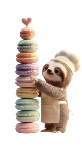 Sloth Chef Vinyl Car Decal Sticker – Waterproof & UV-Resistant 9.706666666666667"