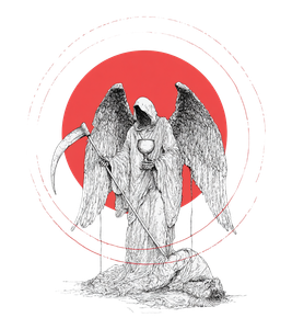 Grim Reaper Drawing V10 Vinyl Car Decal Sticker – Waterproof & UV-Resistant 3.8