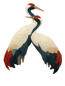 Picturesque Cranes V2 Vinyl Car Decal Sticker – Waterproof & UV-Resistant 8.213333333333333"