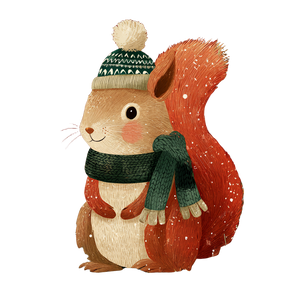 Festive Squirrel V3 Vinyl Car Decal Sticker – Waterproof & UV-Resistant 3.4133333333333336" Festive Squirrel V3 Vinyl Car Decal Sticker – Waterproof & UV-Resistant 3.4133333333333336"