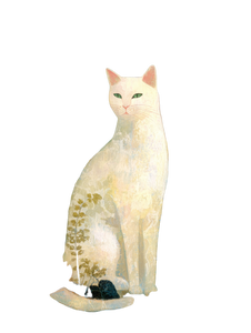 Dreamy Garden Cat Vinyl Car Decal Sticker – Waterproof & UV-Resistant 8.213333333333333"