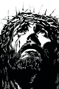Jesus With Crown Vinyl Car Decal Sticker – Waterproof & UV-Resistant 8.96"