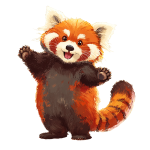 Cartoon Red Panda V2 Vinyl Car Decal Sticker – Waterproof & UV-Resistant 3.4133333333333336"