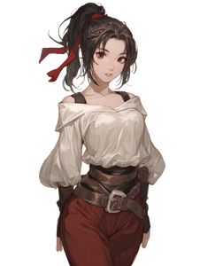 Fantasy Adventurer Woman Vinyl Car Decal Sticker – Waterproof & UV-Resistant 8.213333333333333"