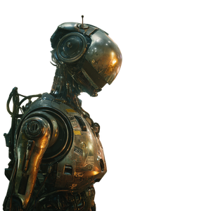 Metallic Cyberpunk Robot Vinyl Car Decal Sticker – Waterproof & UV-Resistant 6.826666666666667"