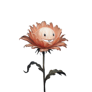 Creepy Cute Flower Vinyl Car Decal Sticker – Waterproof & UV-Resistant 3.4133333333333336"