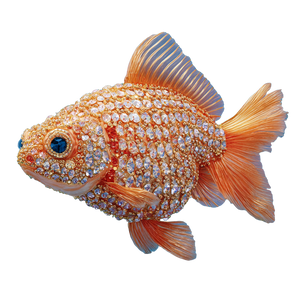 Sparkling Goldfish Vinyl Car Decal Sticker – Waterproof & UV-Resistant 6.826666666666667"