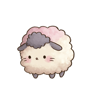 Kawaii Little Sheep Vinyl Car Decal Sticker – Waterproof & UV-Resistant 3.4133333333333336"