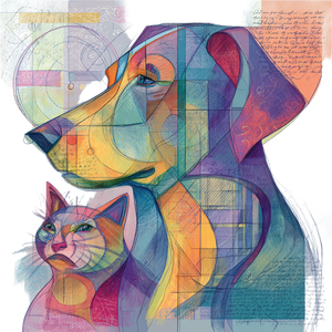 Abstract Animal Duo Vinyl Car Decal Sticker – Waterproof & UV-Resistant 3.4133333333333336" Abstract Animal Duo Vinyl Car Decal Sticker – Waterproof & UV-Resistant 3.4133333333333336"