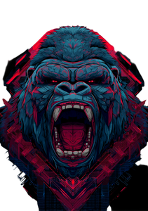 Fierce Vector Gorilla Vinyl Car Decal Sticker – Waterproof & UV-Resistant 4.32"