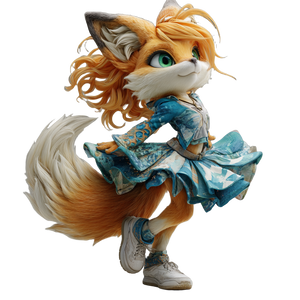 Fantasy Fox Character V4 Vinyl Car Decal Sticker – Waterproof & UV-Resistant 3.4133333333333336"