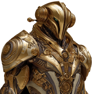 Golden Warrior Armor Vinyl Car Decal Sticker – Waterproof & UV-Resistant 3.4133333333333336"