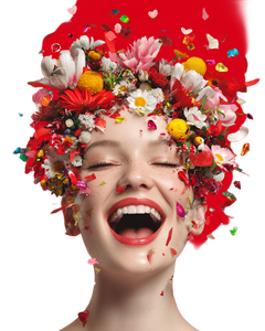 Joyful Floral Burst Vinyl Car Decal Sticker – Waterproof & UV-Resistant 4.0"
