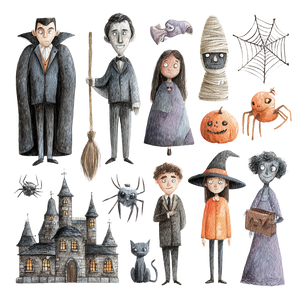 Halloween Clipart Collection Vinyl Car Decal Sticker – Waterproof & UV-Resistant 6.826666666666667"