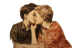 Intimate Lesbian Portraiture Vinyl Car Decal Sticker – Waterproof & UV-Resistant 5.97333333333333