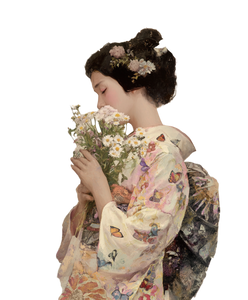 Romantic Geisha Portrait Vinyl Car Decal Sticker – Waterproof & UV-Resistant 8.0"