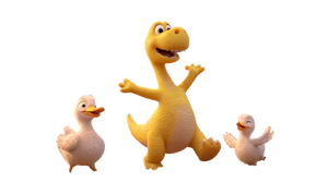 Dancing Dinosaur Joy Vinyl Car Decal Sticker – Waterproof & UV-Resistant 2.72"