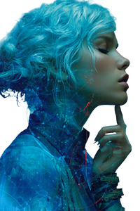 Futuristic Female Graphic Vinyl Car Decal Sticker – Waterproof & UV-Resistant 8.96"
