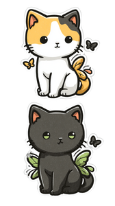 Cute Cat Stickers V5 Vinyl Car Decal Sticker – Waterproof & UV-Resistant 4.8533333333333335"