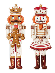 Christmas Nutcracker Duo Vinyl Car Decal Sticker – Waterproof & UV-Resistant 4.213333333333333"