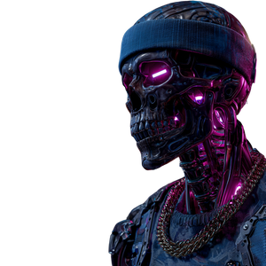 Cyborg Skeleton Glow Vinyl Car Decal Sticker – Waterproof & UV-Resistant 3.4133333333333336"
