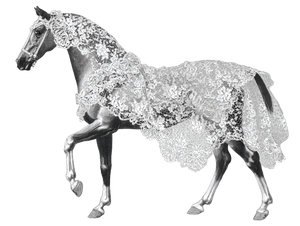 Lace Horse Vinyl Car Decal Sticker – Waterproof & UV-Resistant 6.1866666666666665"
