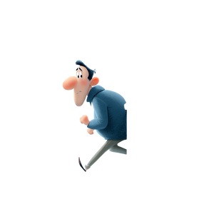 Nervous Pixar Character Vinyl Car Decal Sticker – Waterproof & UV-Resistant 3.4133333333333336"