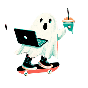 Ghost Designer Skates Vinyl Car Decal Sticker – Waterproof & UV-Resistant 3.4133333333333336"