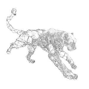 Stylized Snow Leopard V2 Vinyl Car Decal Sticker – Waterproof & UV-Resistant 3.4133333333333336"