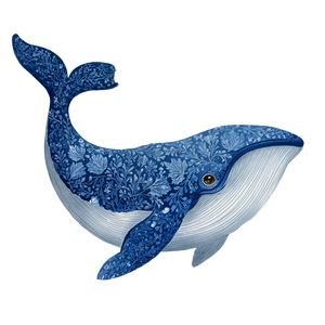 Whale With Cute Eyes Vinyl Car Decal Sticker – Waterproof & UV-Resistant 3.4133333333333336"