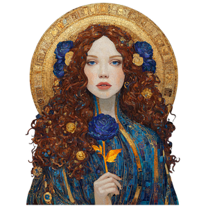 Mary Magdalene Klimt Vinyl Car Decal Sticker – Waterproof & UV-Resistant 3.4133333333333336"