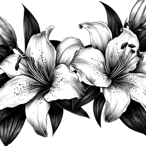 Blooming Lilies Vinyl Car Decal Sticker – Waterproof & UV-Resistant 3.4133333333333336"