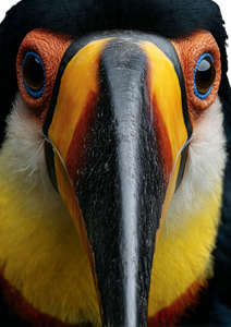 Exotic Toucan Face Vinyl Car Decal Sticker – Waterproof & UV-Resistant 4.373333333333333"