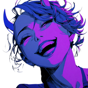 Laughing Devil Woman Vinyl Car Decal Sticker – Waterproof & UV-Resistant 3.4133333333333336"