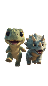 Playful Prehistoric Friends V2 Vinyl Car Decal Sticker – Waterproof & UV-Resistant 4.8533333333333335"