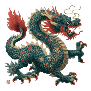 Martial Arts Dragon V2 Vinyl Car Decal Sticker – Waterproof & UV-Resistant 3.4133333333333336"