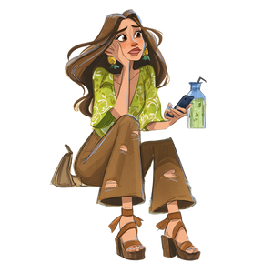Boho Woman Smiling V3 Vinyl Car Decal Sticker – Waterproof & UV-Resistant 3.4133333333333336"