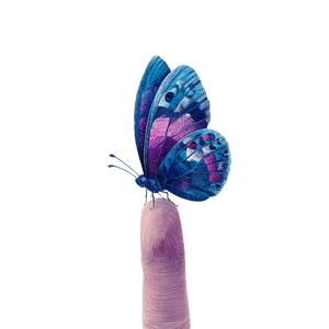 Blue Purple Butterfly Vinyl Car Decal Sticker – Waterproof & UV-Resistant 3.4133333333333336"