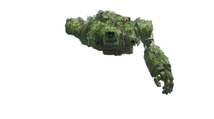 Moss-Covered Robot Vinyl Car Decal Sticker – Waterproof & UV-Resistant 2.72"