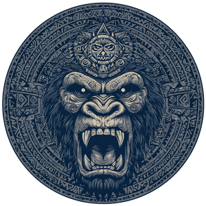 Angry Gorilla Vector Vinyl Car Decal Sticker – Waterproof & UV-Resistant 3.4133333333333336"