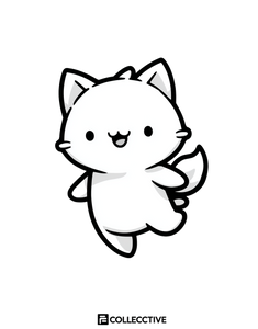 Happy Running Cat V4 Vinyl Car Decal Sticker – Waterproof & UV-Resistant 4.16"