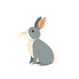 Gray Rabbit Illustration Vinyl Car Decal Sticker – Waterproof & UV-Resistant 3.4133333333333336" Gray Rabbit Illustration Vinyl Car Decal Sticker – Waterproof & UV-Resistant 3.4133333333333336"