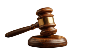 Wooden Gavel Maquette Vinyl Car Decal Sticker – Waterproof & UV-Resistant 2.72"