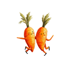 Dancing Carrots Vinyl Car Decal Sticker – Waterproof & UV-Resistant 3.4133333333333336"